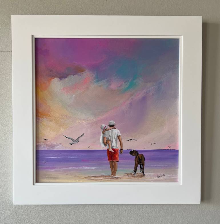 Original Illustration Beach Painting by Dan Nelson