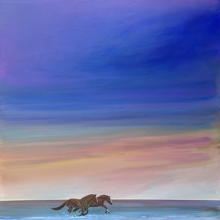 Print of Contemporary Horse Paintings by Dan Nelson