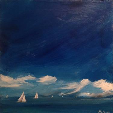 Print of Abstract Expressionism Sailboat Paintings by Dan Nelson