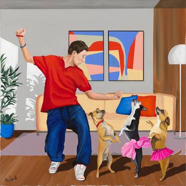 Original Dogs Paintings by Dan Nelson