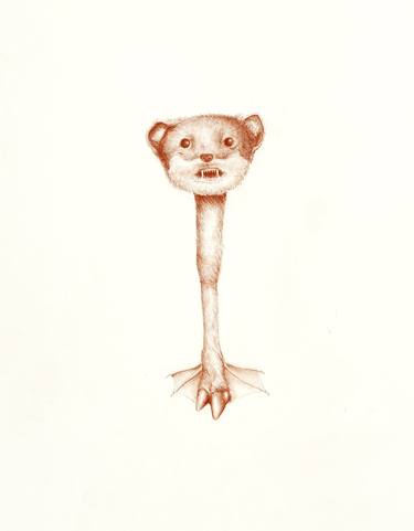 Original Surrealism Animal Drawings by Matthieu SCHMIDLIN