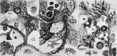 Original Abstract Expressionism Culture Drawings by Adriana Carambia