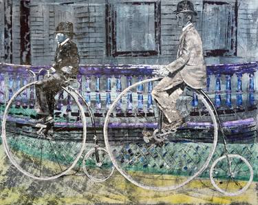 Original Expressionism Bicycle Paintings by Dan Vance