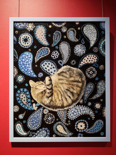 Print of Fine Art Cats Paintings by Jelena Nova