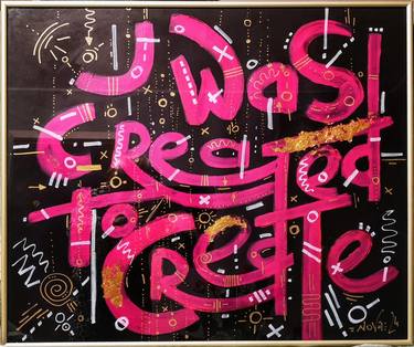 Original Pop Art Calligraphy Painting by Jelena Nova