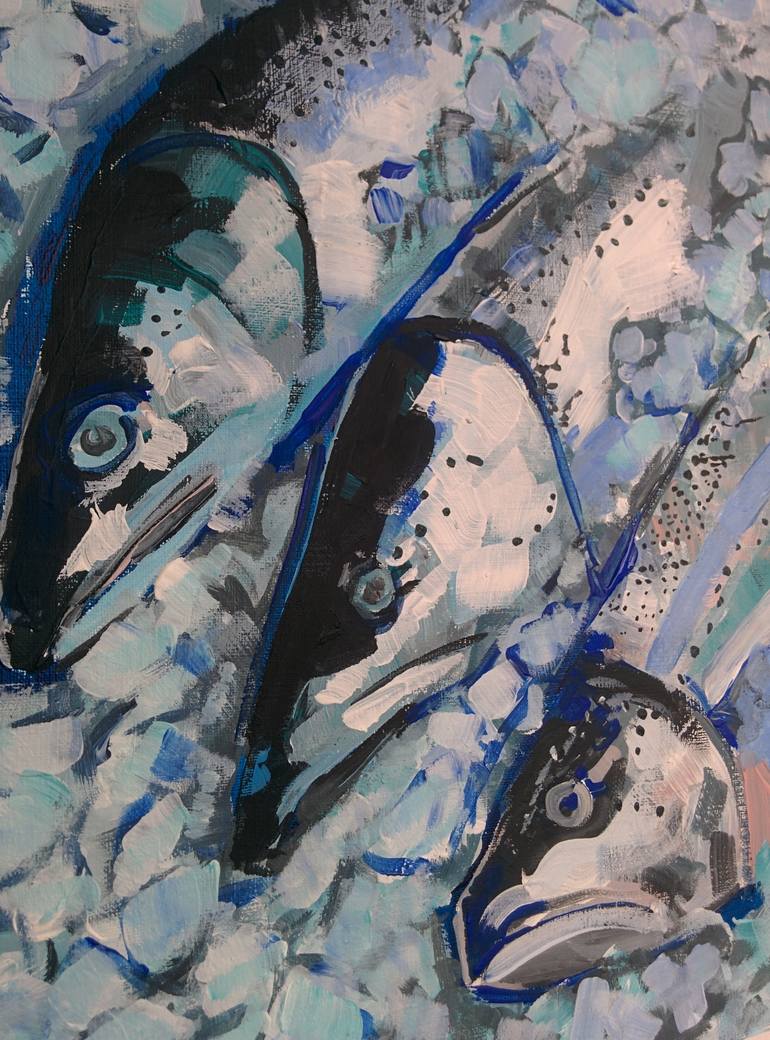 Original Impressionism Fish Painting by Jelena Nova