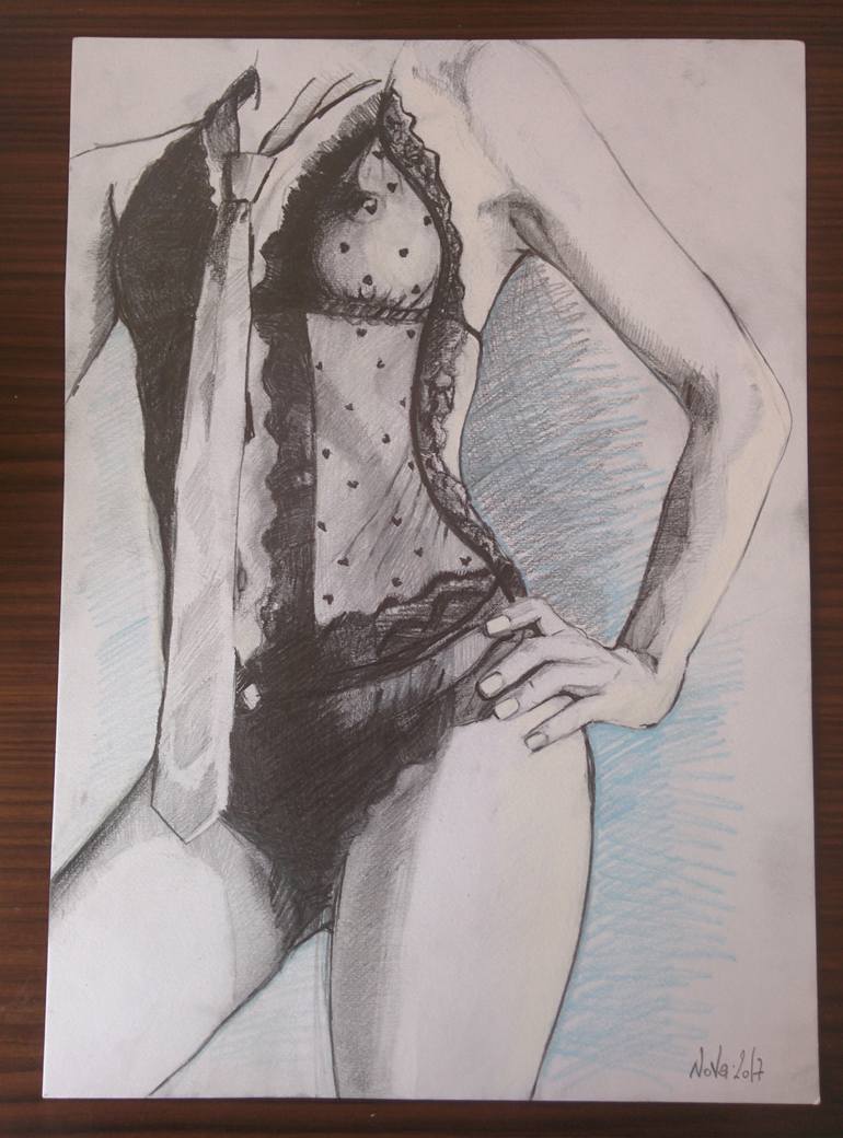 Original Body Drawing by Jelena Nova
