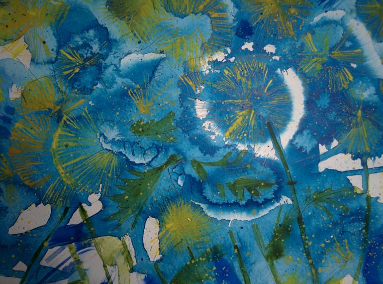 Original Illustration Floral Painting by Jelena Nova