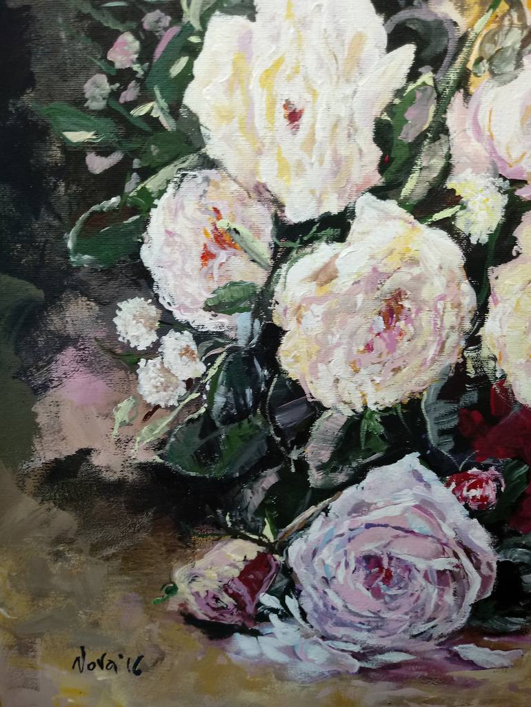 Original Impressionism Floral Painting by Jelena Nova