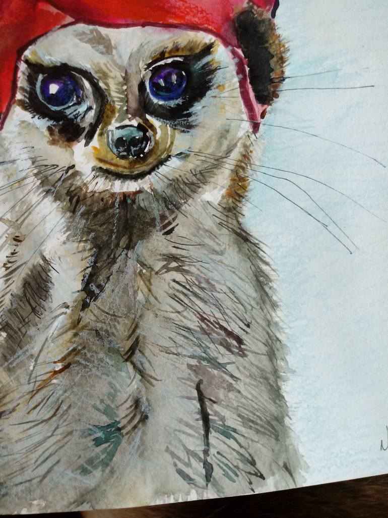 Original Illustration Animal Painting by Jelena Nova