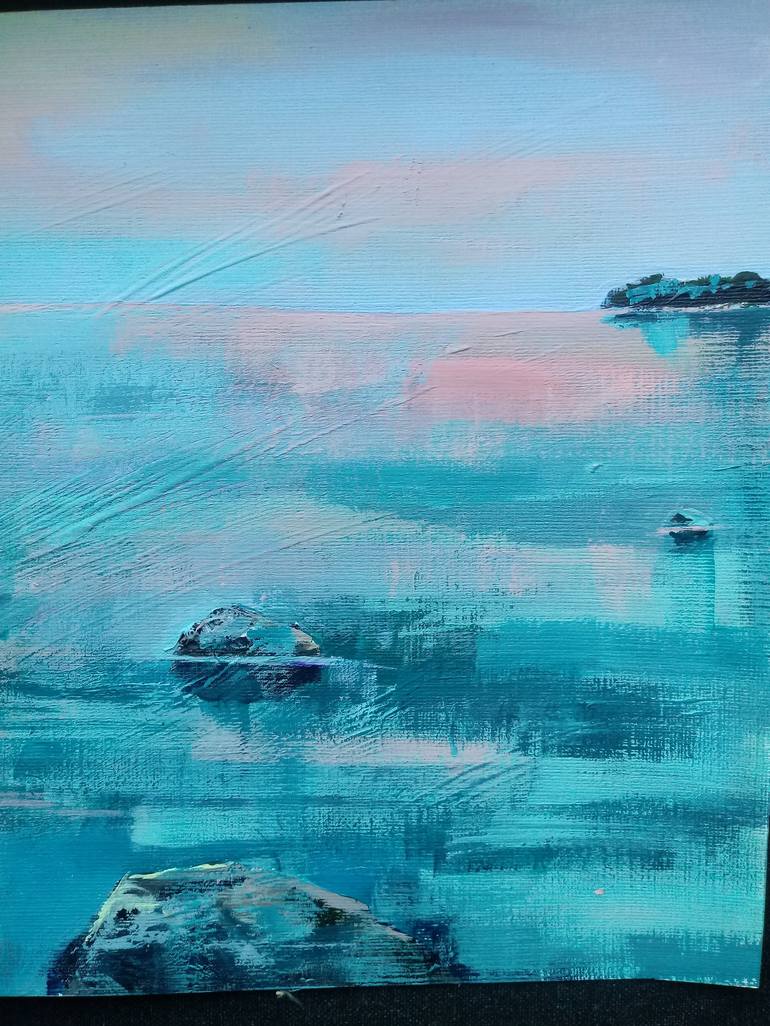 Evening At The Sea Painting By Jelena Nova | Saatchi Art