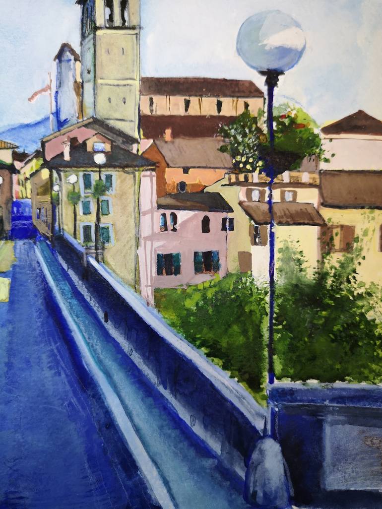 Original Impressionism Cities Painting by Jelena Nova