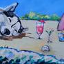 An friend of mine, a husky puppy, told me once she went to Bahamas. There at the beautiful seaside she surfed, swam and had tasty cocktails and after that went for a nap at thebeach on a warm and clear white sand, listening to emerald green sea waves.. Or maybe she only dreamt about it?.. Oh, Vanilla, oh cheeky husky!