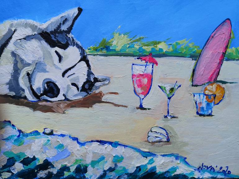 Original Expressionism Animal Painting by Jelena Nova