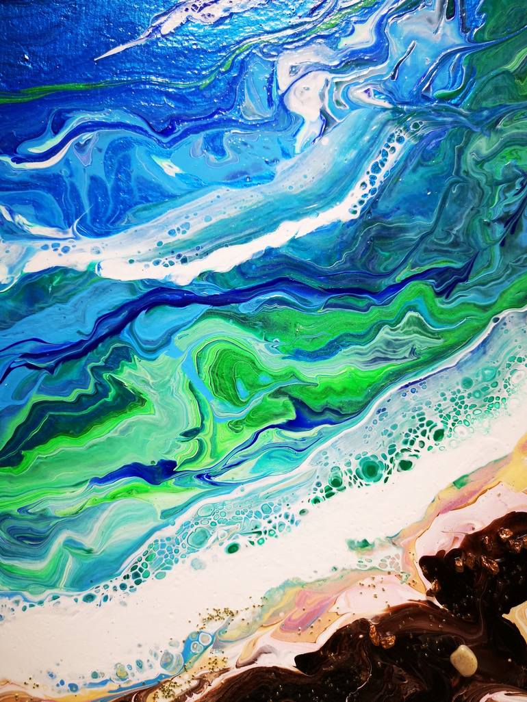 Original Expressionism Seascape Painting by Jelena Nova