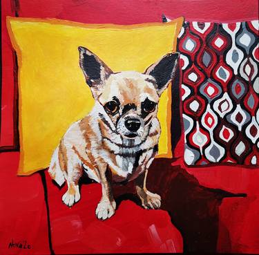 Original Impressionism Dogs Paintings by Jelena Nova