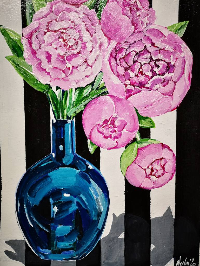 Original Pop Art Floral Painting by Jelena Nova