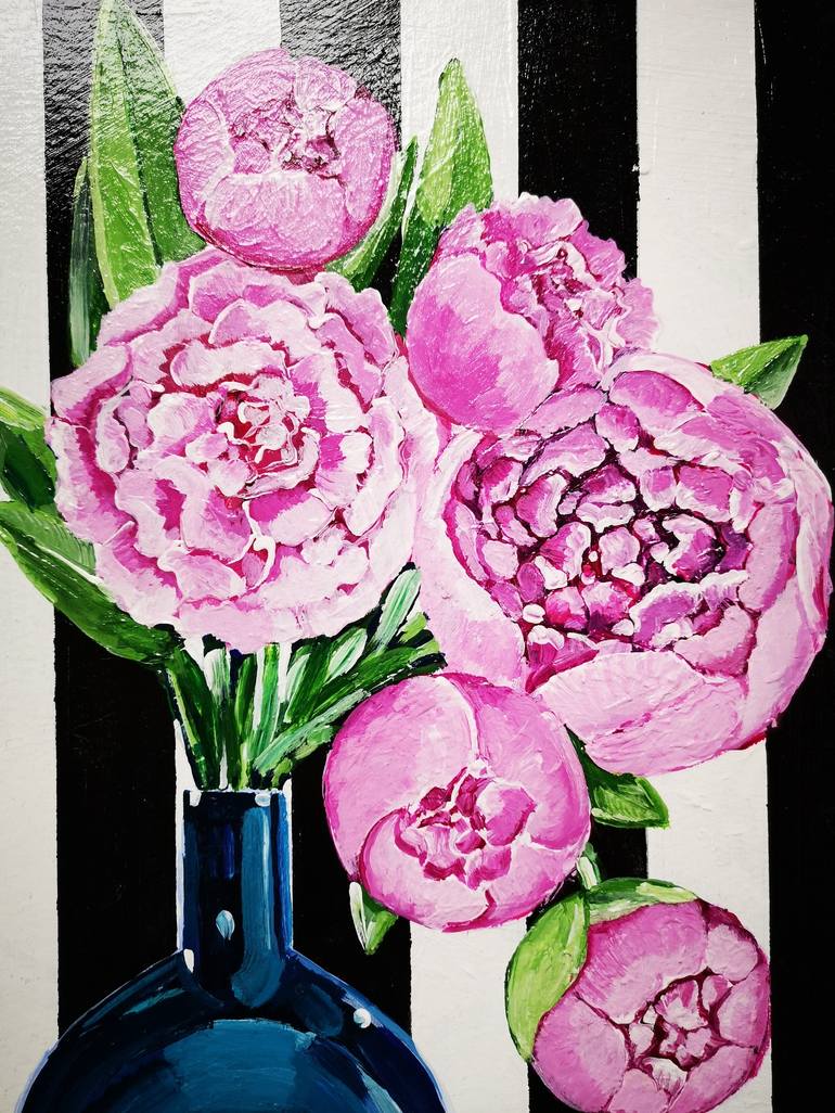 Original Pop Art Floral Painting by Jelena Nova