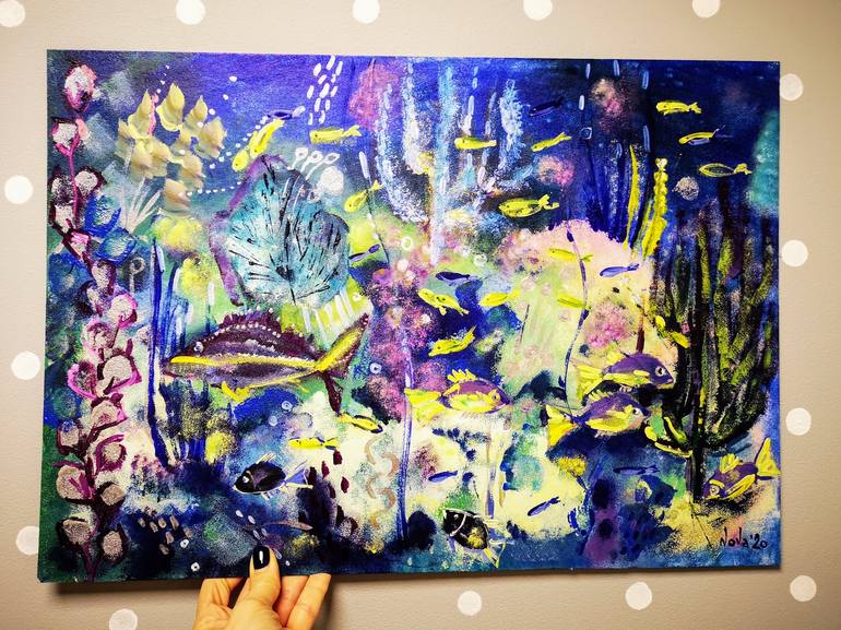 Bahamas Underwater Painting by Jelena Nova | Saatchi Art