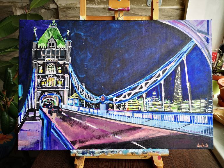 Original Impressionism Cities Painting by Jelena Nova