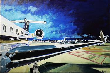 Print of Impressionism Aeroplane Paintings by Jelena Nova