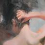 nude oil painting of a woman back view