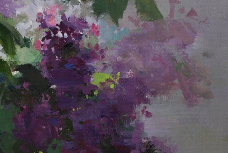 Original Abstract Expressionism Floral Painting by Yuri Pysar