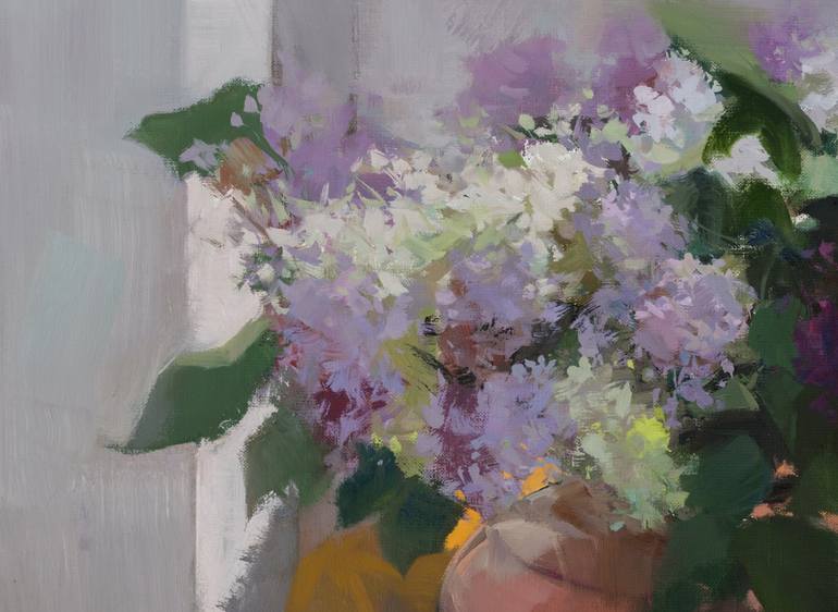 Original Abstract Expressionism Floral Painting by Yuri Pysar