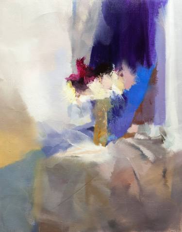 Original Abstract Floral Painting by Yuri Pysar
