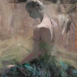Oil Female Painting - Feather by Yuri Pysar
