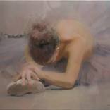 Ballerina oil painting - Morning Dew II by Yuri Pysar