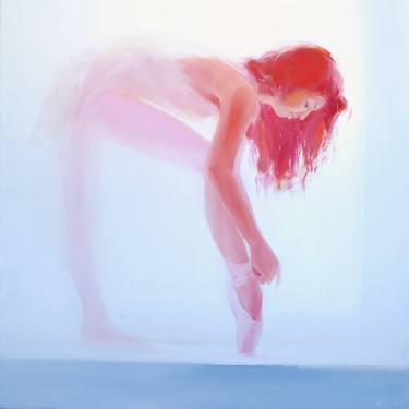 Ballerina Painting "Red and White" (SOLD) thumb