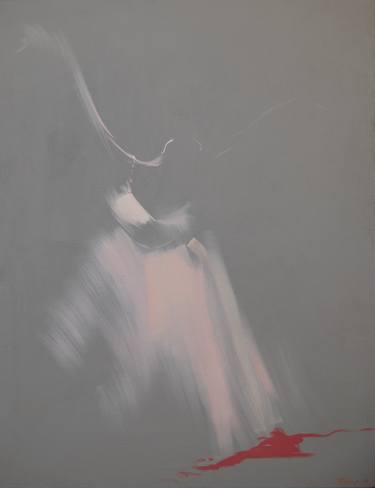 Ballerina Painting "Harmony in Grey" from Ballet Series "Giselle" by Yuri Pysar thumb