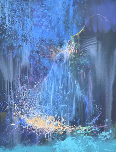 Abstract Ballet Painting "Blue Night" thumb