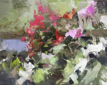 Small abstract painting Nr. 5 from Mother's Florals Series thumb