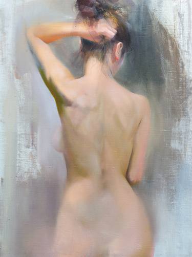 Contemporary nude oil painting - Lady T thumb