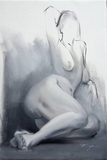 Print of Abstract Expressionism Nude Paintings by Yuri Pysar
