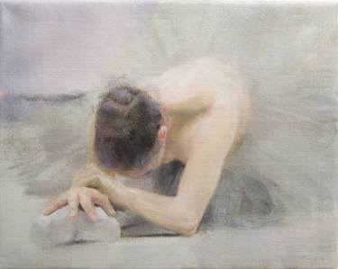 Ballerina oil painting - Morning Dew thumb
