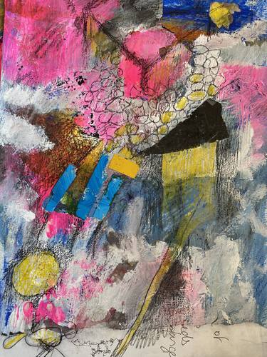 Original Abstract Collage by anne mousley