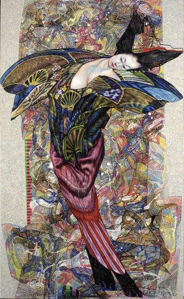Print of Women Paintings by Patrick Guicheteau