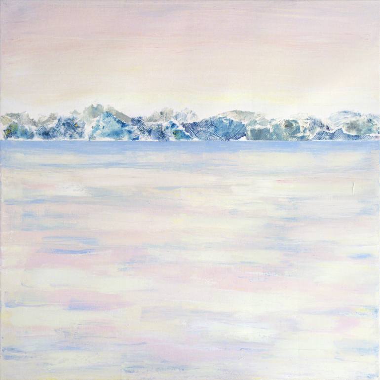 Original Abstract Landscape Painting by Zenia Dimitrakopoulou