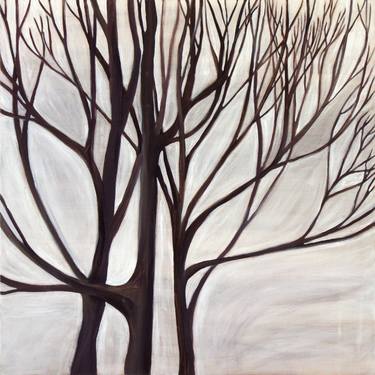 Original Expressionism Tree Paintings by Zenia Dimitrakopoulou