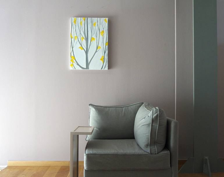 Original Tree Painting by Zenia Dimitrakopoulou