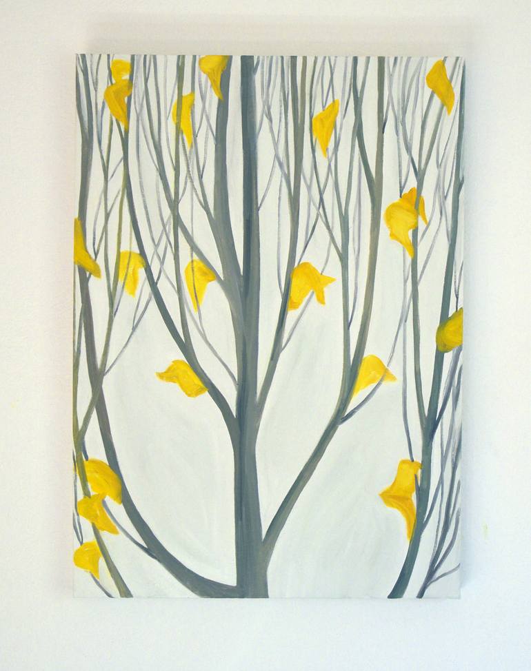 Original Expressionism Tree Painting by Zenia Dimitrakopoulou