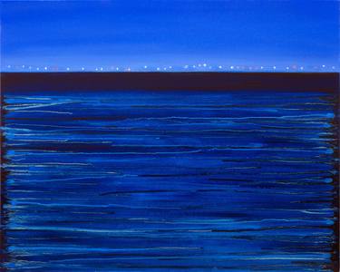 Print of Minimalism Seascape Paintings by Zenia Dimitrakopoulou