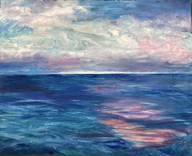 Original Abstract Expressionism Seascape Painting by Christine Harfleet