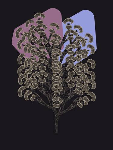 Print of Abstract Tree Mixed Media by Oksana Budnichenko