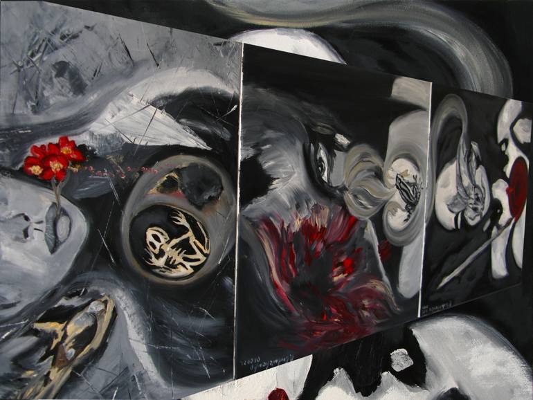 Original Conceptual Women Painting by Oksana Budnichenko