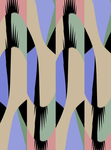 Print of Abstract Patterns Mixed Media by Oksana Budnichenko