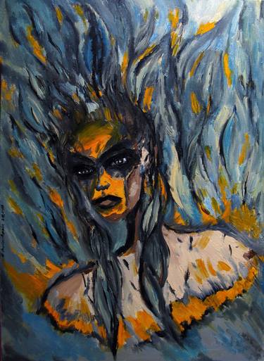 Original Expressionism Women Paintings by Oksana Budnichenko